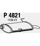 FENNO STEEL - P4821 - Глушитель PEUGEOT 206 1.1-1.6 98-